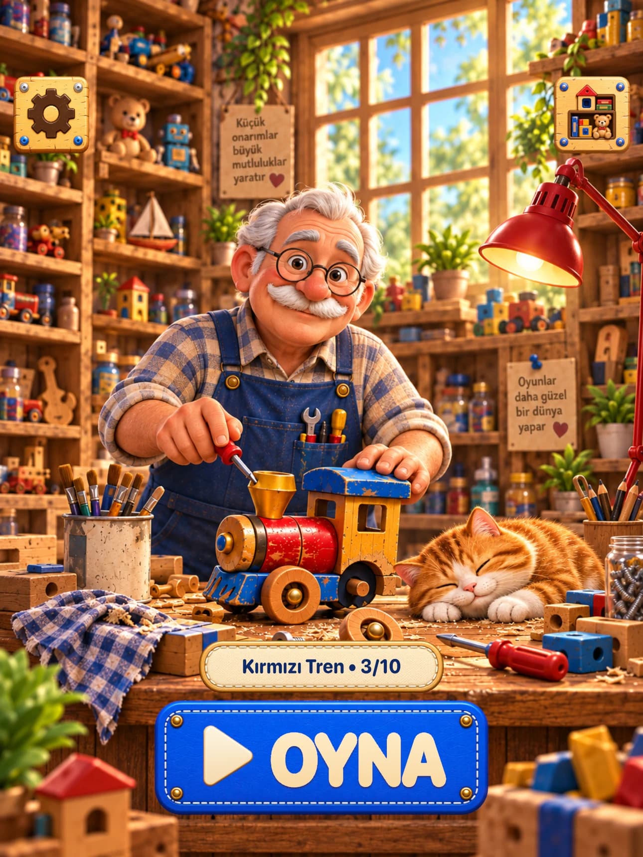Toy Workshop — The workshop on tablet