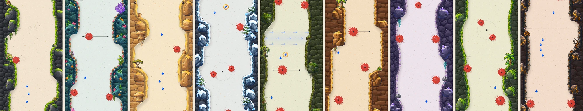 A selection of Inch Up worlds
